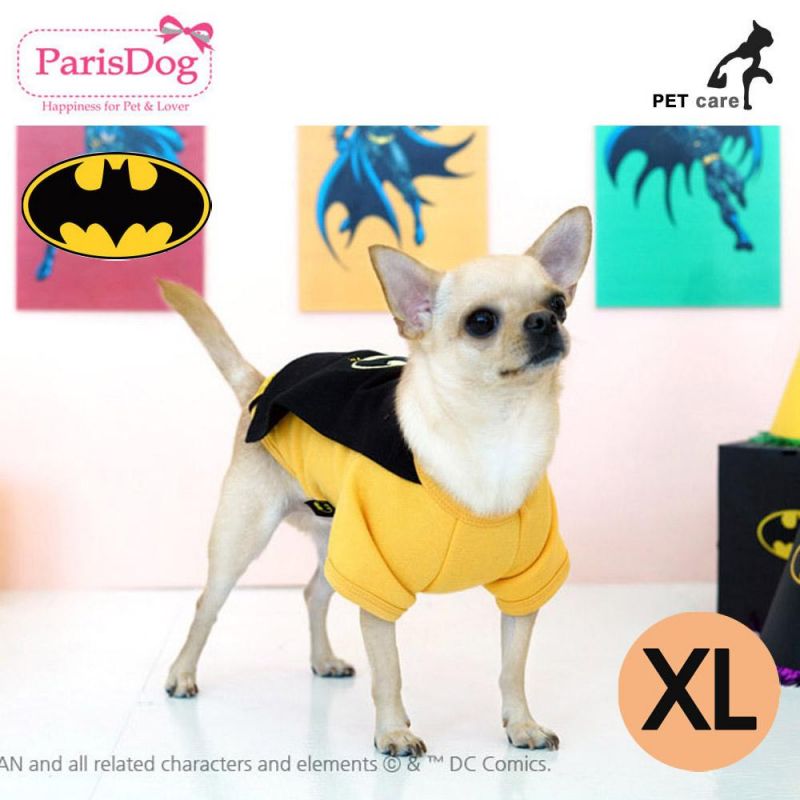 패리스독 배트맨 왐 케이프 티셔츠 (블랙) (망토) (XL) 강아지 티셔츠 T셔츠 애견용품 애완용품