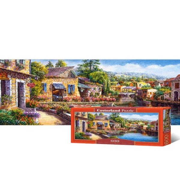 600조각 직소퍼즐 - 한적한 호숫가 마을 (파노라마)(유액없음)(캐스토랜드) 직소퍼즐 퍼즐 퍼즐직소 일러스트퍼즐 취미퍼즐