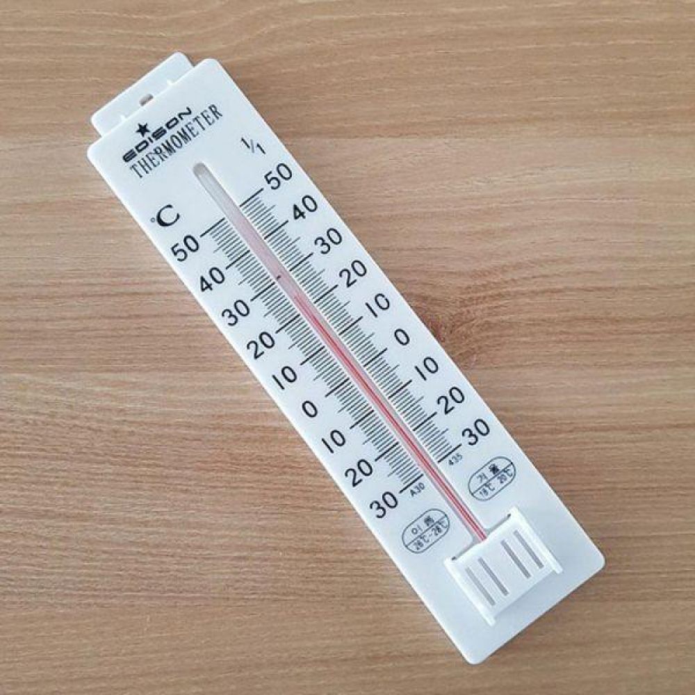 에디슨 플라스틱온도계 가정용온도계 사무실온도계 걸이형온도계 플라스틱온도계 측정공구