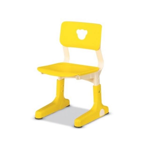 높이 조절 가능 유아 유치원 초등학생 어린이 의자(4~8세) 노란색 학원의자 어학원의자 교회의자 초등학교의자 어린이집의자