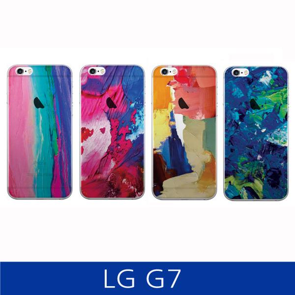 LG G7. 유화 투명 젤리 폰케이스 핸드폰케이스 스마트폰케이스 그래픽케이스 투명젤리케이스 G7케이스