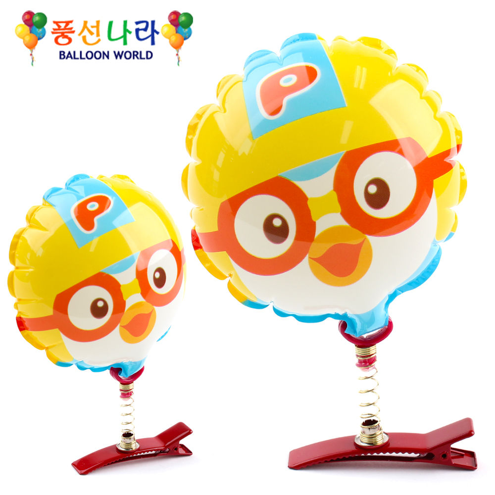 풍선집게핀 뽀로로 1개 파티용품 머리핀 캐릭터 캐릭터 머리핀 풍선 집게핀 파티용품