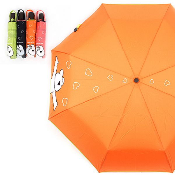 오버액션토끼 완전자동 오버하트(오렌지) 우산 유아우산 아기우산 아동우산 어린이우산 초등학생우산 캐릭터우산 캐릭터장우산 자동우산 3단자동우산