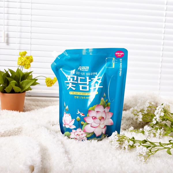 LG 샤프란 꽃담초 섬유유연제 세탁용품 연꽃 리필