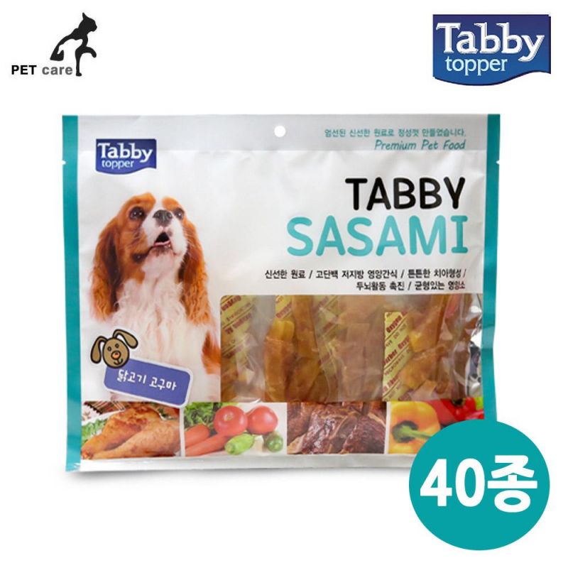 테비 사사미 닭고기 고구마 (300g x 40개) 강아지 애완용품 애완간식 애견용품 애완