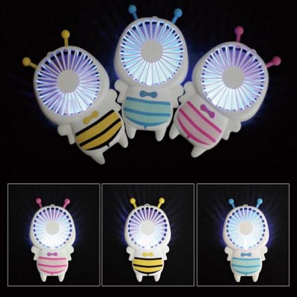 꿀벌 LED 핸드선풍기 충전식 USB 휴대용 미니선풍기