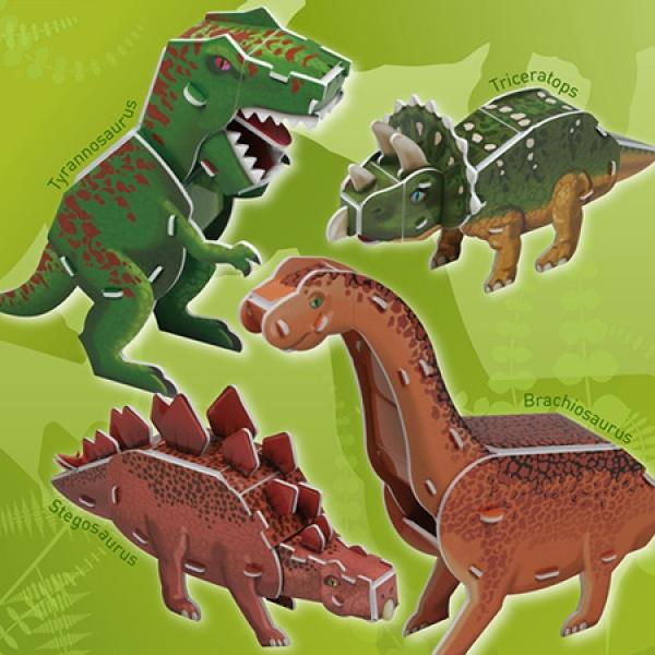 3D입체퍼즐 - 공룡시리즈 4종 (공룡)(우드락모형) 우드락모형 우드락퍼즐 입체퍼즐 입체모형 3d입체퍼즐