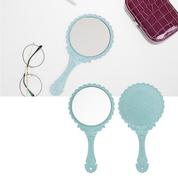 엔틱 원형 손거울-민트 손거울 미니거울 휴대용거울 빗거울세트 거울빗