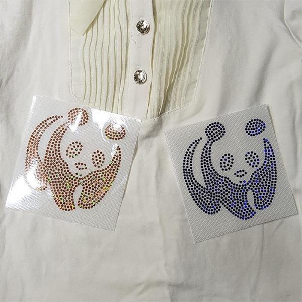 셀프 의류리폼 DIY 핫픽스 스팽글 모티브 미니팬더 10P 의류부자재 옷만들기 옷꾸미기 패션스티커 의류스티커