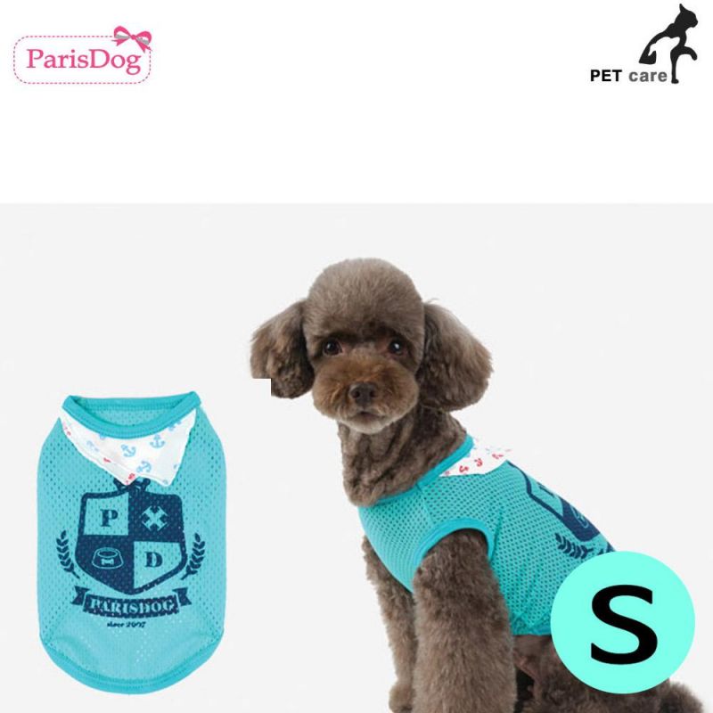 패리스독 쌍쌍 매쉬 티셔츠 (블루) (S) 강아지 티셔츠 T셔츠 애견용품 애완용품