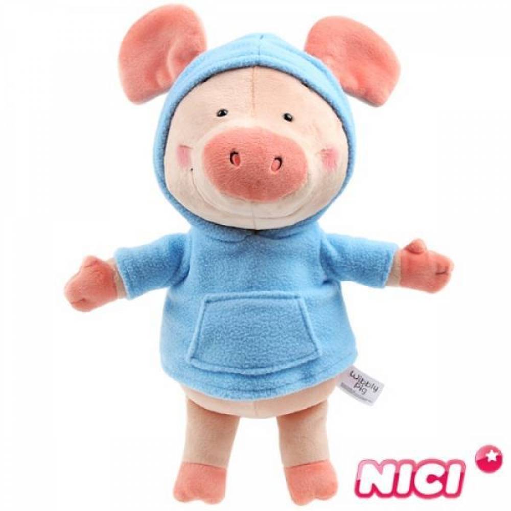 NICI 니키 블루후드 위블리 30cm 댕글링-87475 니키 니키인형 인형 인형선물 캐릭터인형 장식인형 애니멀인형 동물인형 돼지인형 피그