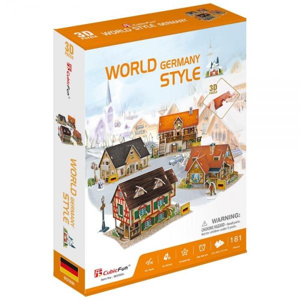 (3D퍼즐마을)(큐빅펀)(W3189h) 월드스타일 독일 큐빅펀 입체퍼즐 마스코트 3D퍼즐 뜯어만들기 조립퍼즐 우드락퍼즐 아트스튜디오 비어하우스 독일풍잡화점
