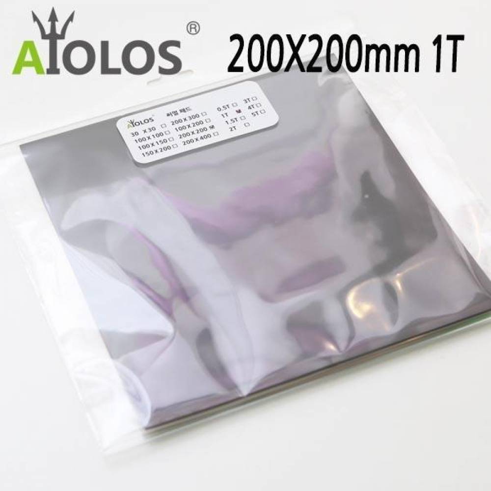 AiOLOS 써멀 패드 200x200 1T 써멀패드 열전도패드 냉각패드 방열패드 냉각써멀패드