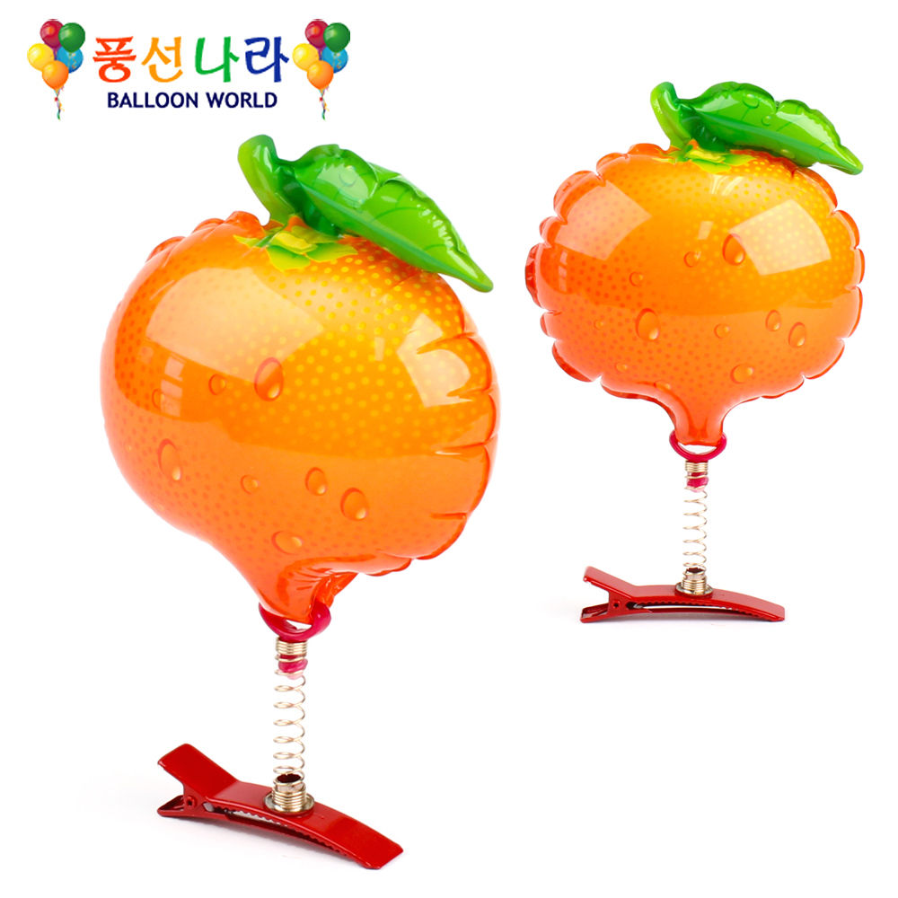 풍선 집게핀 오렌지 1개 캐릭터 파티용품 머리핀 머리핀 풍선 파티용품 집게핀 캐릭터