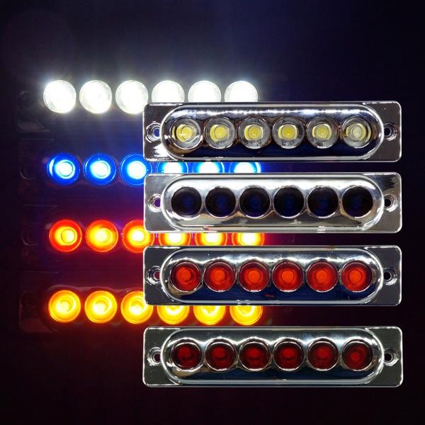 모토피아 24V용 6LED 사이드램프 차폭등 사이드램프 차폭등 LED사이드 사이드등 윙바디 측면등