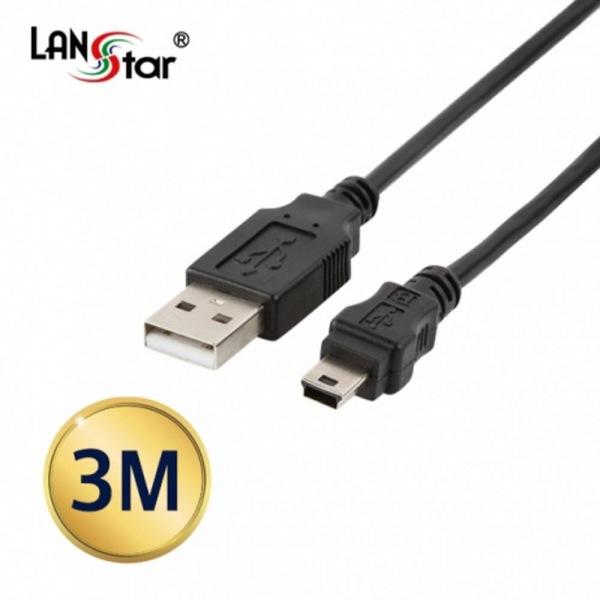 USB2.0 미니 5핀 케이블 3M 컴퓨터 네트워크 케이블 랜 젠더