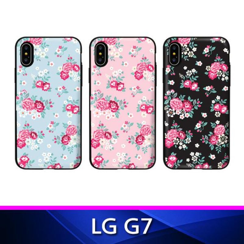 LG G7 TZ 로즈플라워 도어범퍼 폰케이스 핸드폰케이스 휴대폰케이스 도어범퍼케이스 카드수납케이스 G7케이스
