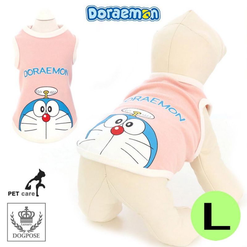 도그포즈 도라에몽 민소매 티셔츠 (핑크) (L) 강아지 티셔츠 T셔츠 애견용품 애완용품