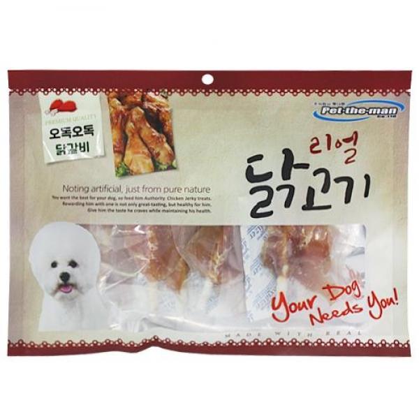 몽동닷컴 펫더맨 리얼 닭고기 닭갈비 - 300g 애견용품 애완용품 스낵 사사미 져키 비스켓