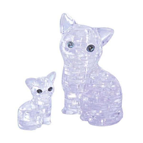 3D입체퍼즐 - 고양이(투명) (크리스탈퍼즐) 크리스탈퍼즐 입체퍼즐 3d퍼즐 건축물 플라스틱퍼즐
