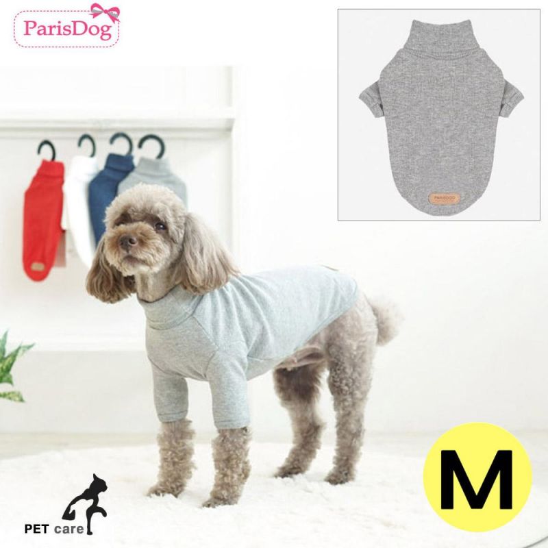 패리스독 폴라티셔츠 (그레이) (M) 강아지 티셔츠 T셔츠 애견용품 애완용품