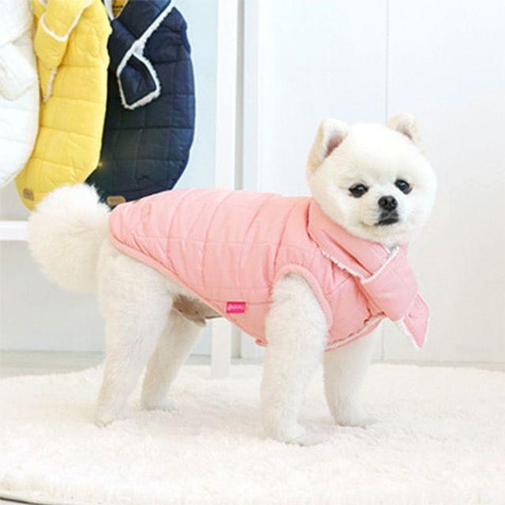 초경량 패딩 핑크 애견의류 겉옷 겨울 강아지 외출복