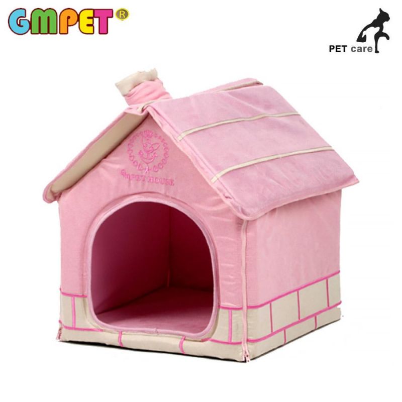 지엠펫 굴뚝 하우스 (소) (핑크) 강아지 하우스 강아지집 개집 애견용품