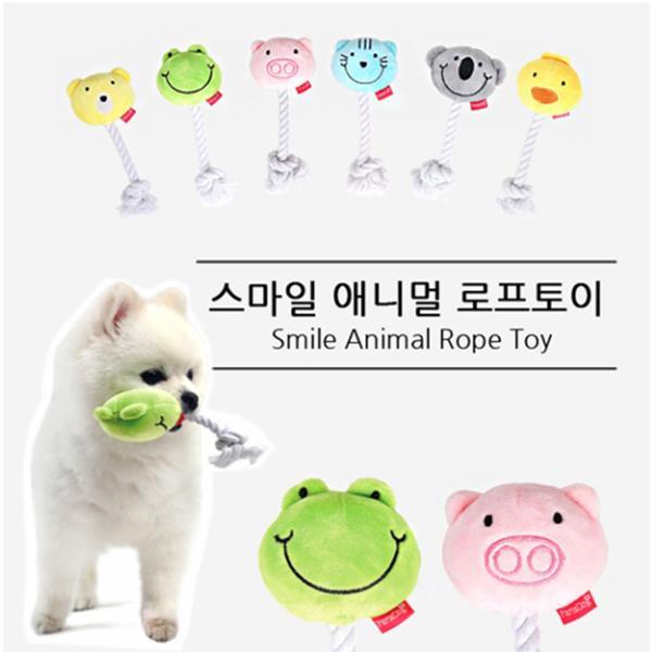 애완용가구 패리스독 스마일 애니멀 로프토이(6개) 팻 강아지하우스 반려동물 장난감 훈련용품