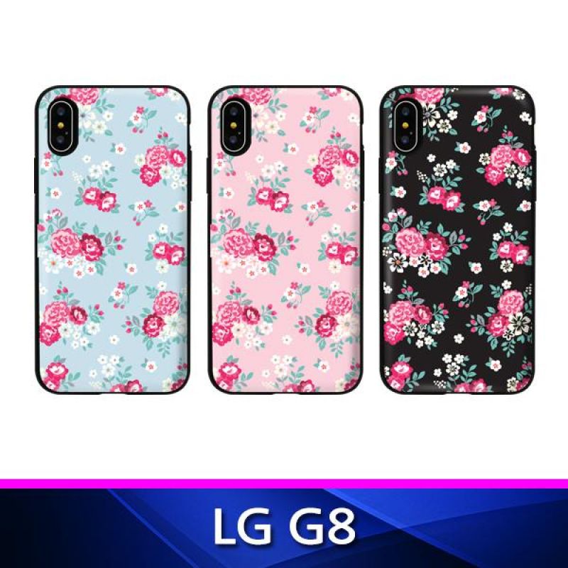 LG G8 TZ 로즈플라워 도어범퍼 폰케이스 핸드폰케이스 휴대폰케이스 도어범퍼케이스 카드수납케이스 G8케이스