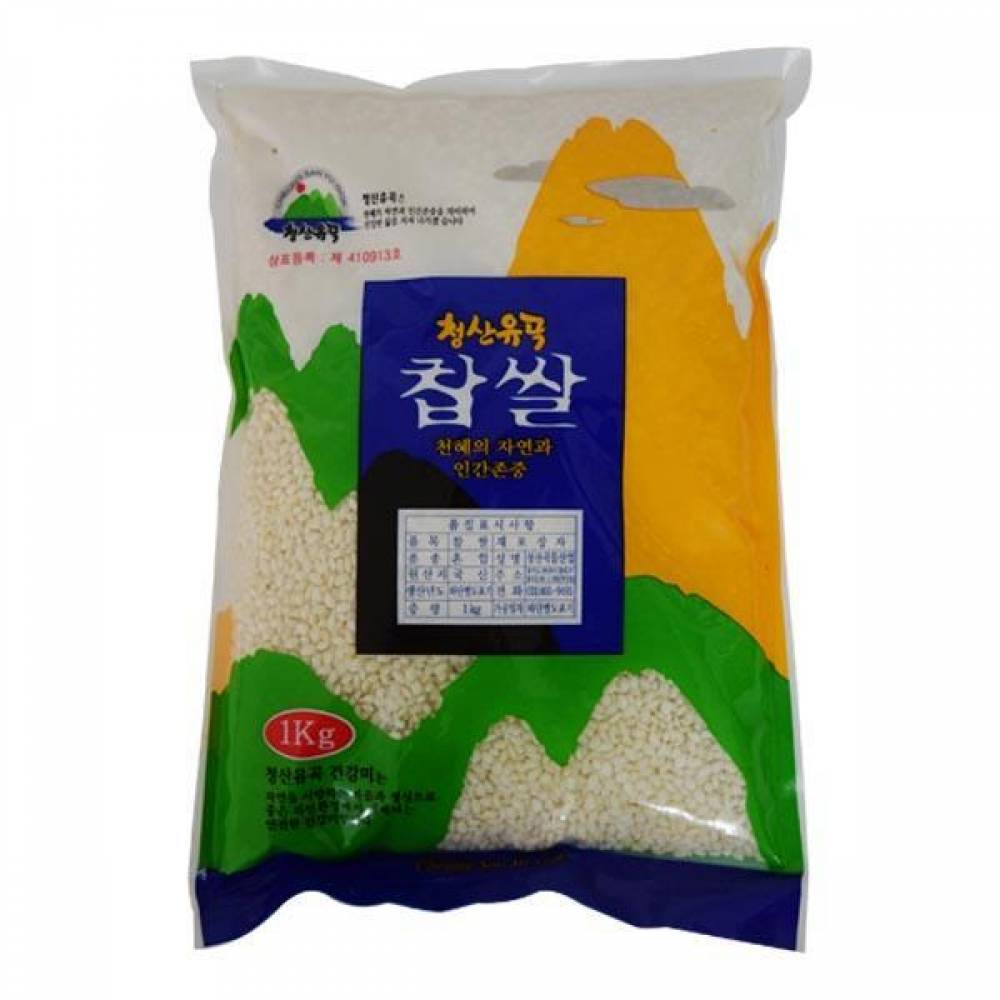 청산유곡 찹쌀 1kg 찹쌀 잡곡 신선식품 청산유곡 청산유곡찹쌀