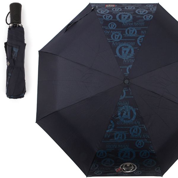 마블 아이언맨 패턴에이 58 3단 완전자동우산(네이비) 우산 유아우산 아기우산 아동우산 어린이우산 초등학생우산 캐릭터우산 캐릭터장우산 자동우산 3단자동우산