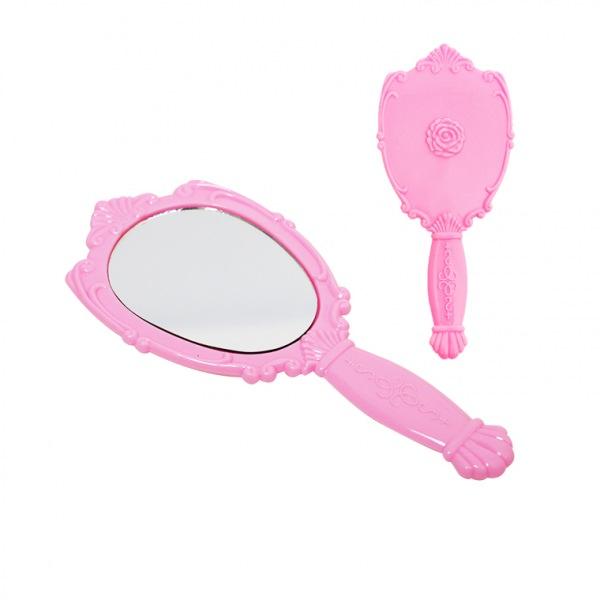 코코 손거울-연핑크 손거울 미니거울 휴대용거울 빗거울세트 거울빗