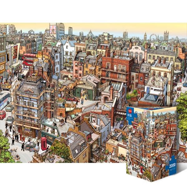 2000조각 직소퍼즐 - 셜록홈즈가 사는 마을 (삼각케이스)(유액없음)(헤야) 직소퍼즐 퍼즐 퍼즐직소 일러스트퍼즐 취미퍼즐