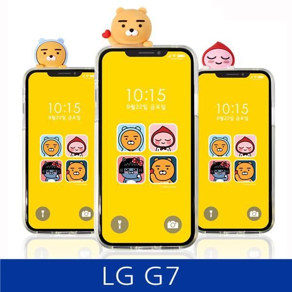 LG G7. 카카오 빼꼼 클리어 폰케이스 핸드폰케이스 스마트폰케이스 카카오케이스 피규어케이스 G7케이스