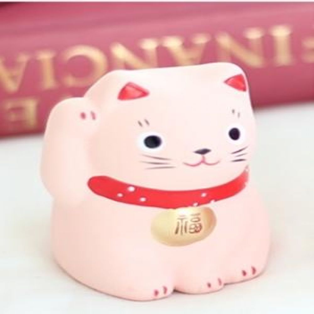 아기 오사카 야옹이 핑크 2종 도자기소품 고양이소품 고양이장식품 장식인형 장식소품