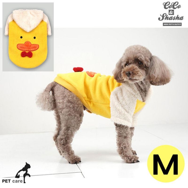 코코앤샤샤 스마일덕 후드티셔츠 (옐로우) (M) 강아지 티셔츠 T셔츠 애견용품 애완용품