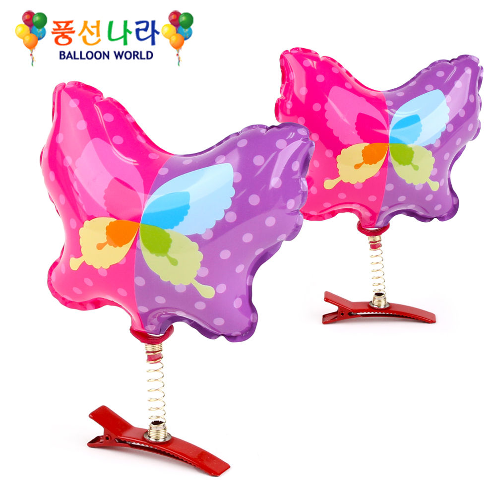 풍선 집게핀 나비 1개 파티용품 캐릭터 머리핀 머리핀 캐릭터 풍선 집게핀 파티용품