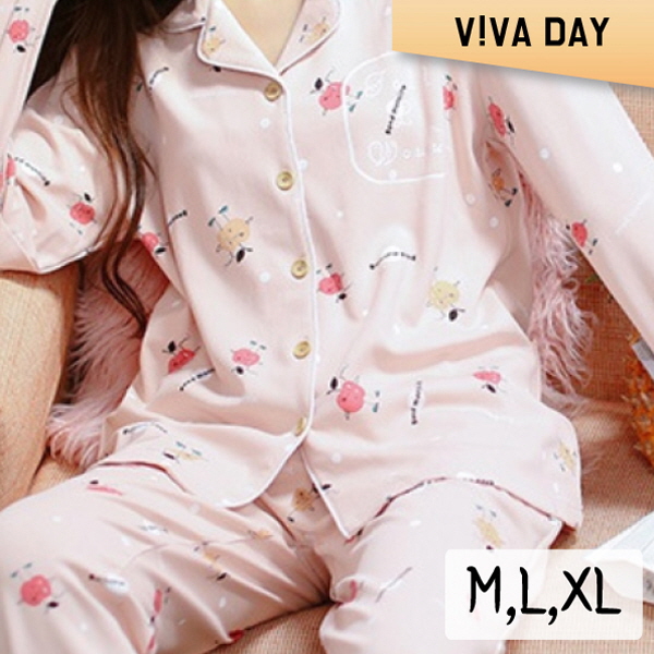 VIVA-M155 귀여운캐릭터홈웨어세트 홈웨어 잠옷 실내용웨어 홈웨어옷 여성잠옷 여자잠옷 잠옷세트 홈웨어세트 실내홈웨어 수면잠옷