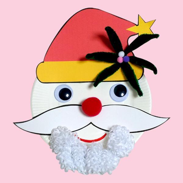 (만들기재료)종이접시 산타 만들기 5개묶음 만들기재료 크리스마스만들기 크리스마스 눈사람 루돌프 산타만들기 어린이집만들기 유치원만들기 만들기수업