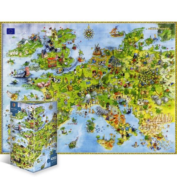 4000조각 직소퍼즐 - 유럽에 출몰한 드래곤 (삼각케이스)(유액없음)(헤야) 직소퍼즐 퍼즐 퍼즐직소 일러스트퍼즐 취미퍼즐