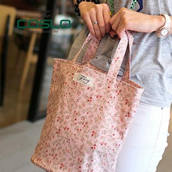 탄탄한 에코백 숄더백 플로랄 비치백 천가방(핑크) 파우치 가방 작은가방 파우치가방 페브릭파우치