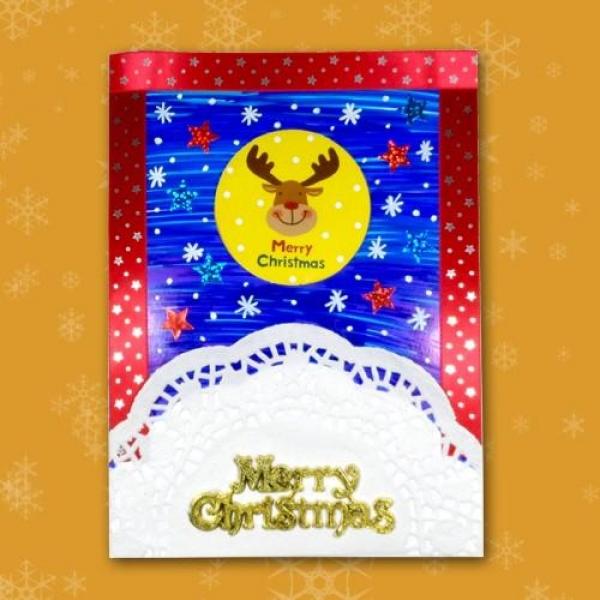 (만들기재료)페이퍼 루돌프 카드 만들기 3개묶음 만들기재료 크리스마스만들기 크리스마스 산타 루돌프 새해 어린이집만들기 유치원만들기 만들기수업