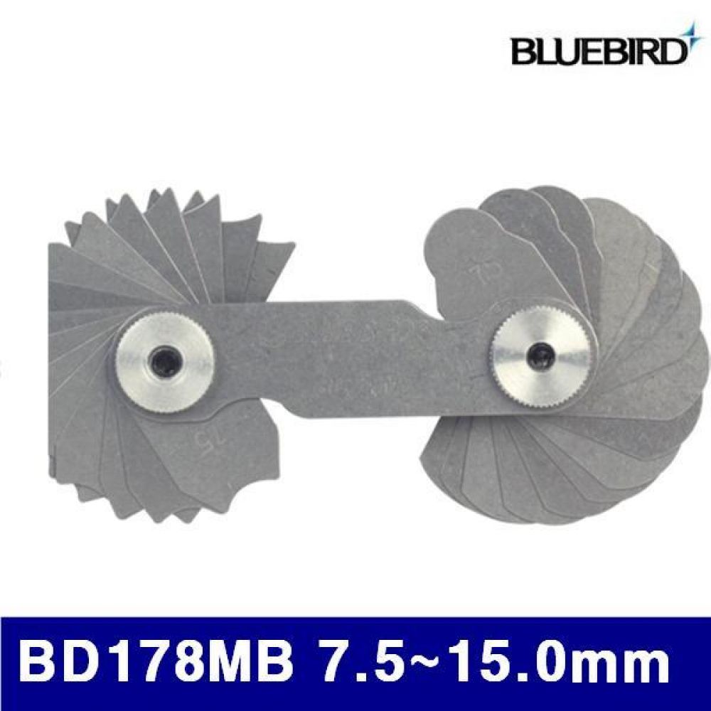 블루텍 4001751 R-게이지 BD178MB 7.5-15.0mm 0.5mm (1EA) 게이지류 게이지 측정공구 측정공구 게이지 기타게이지