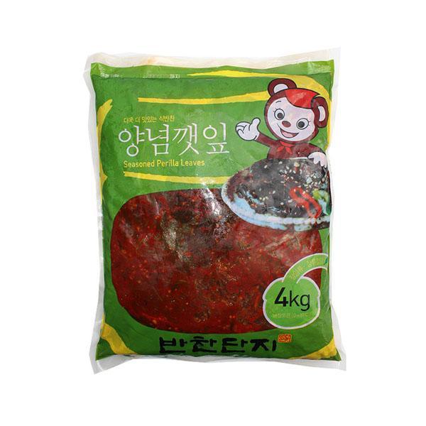 몽동닷컴 (면)(냉장)반찬단지양념깻잎 4kgX4개 반찬단지 깻잎 양념깻잎 식품 식자재