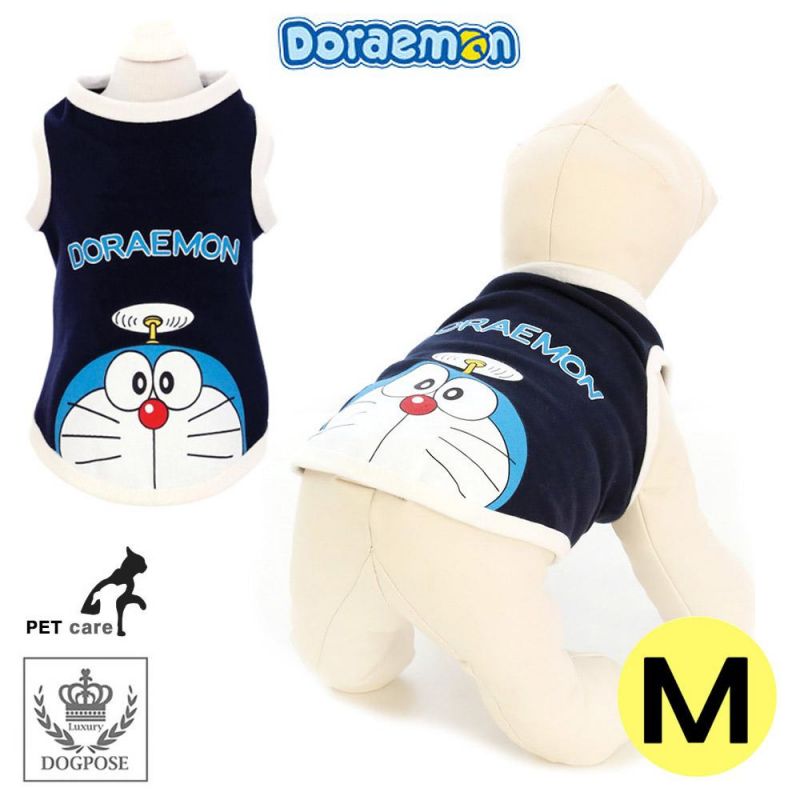도그포즈 도라에몽 민소매 티셔츠 (네이비) (M) 강아지 티셔츠 T셔츠 애견용품 애완용품