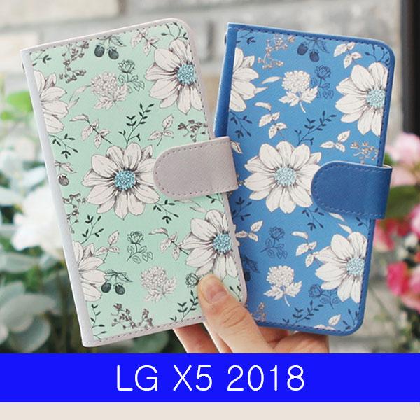 LG X5 2018 가든플라워 CZ다이어리 LM_X510 케이스 엘지X52018케이스 LGX52018케이스 X52018케이스 엘지X510케이스 LGX510케이스