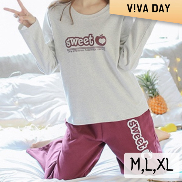 VIVA-M164 스윗 홈웨어세트 홈웨어 잠옷 실내용웨어 홈웨어옷 여성잠옷 여자잠옷 잠옷세트 홈웨어세트 실내홈웨어 수면잠옷