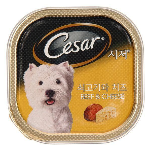 몽동닷컴 시저캔 (쇠고기와치즈) 100g  애견간식 애견용품 애완용품 스낵 사사미 져키 비스켓