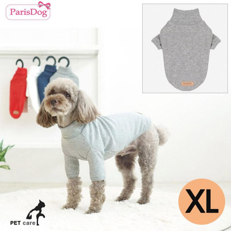 패리스독 폴라티셔츠 (그레이) (XL) 강아지 티셔츠 T셔츠 애견용품 애완용품