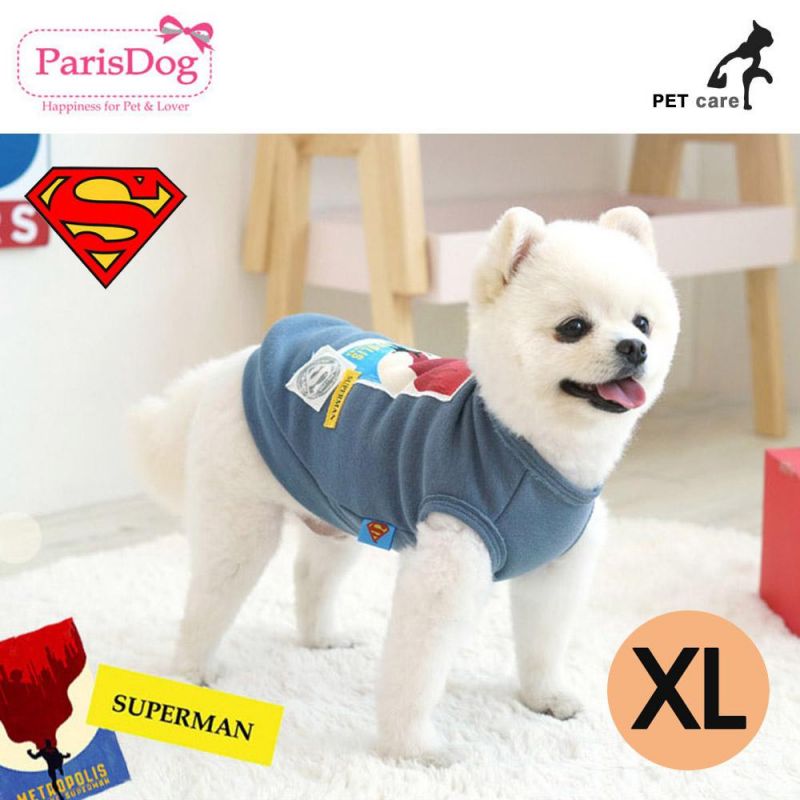 패리스독 슈퍼맨 A디자인 티셔츠 (XL) 강아지 티셔츠 T셔츠 애견용품 애완용품